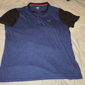 Hollister Shirts - Hollister Henley shirt (blue and black) Hollister Shirts - Hollister Henley shirt (blue and black)